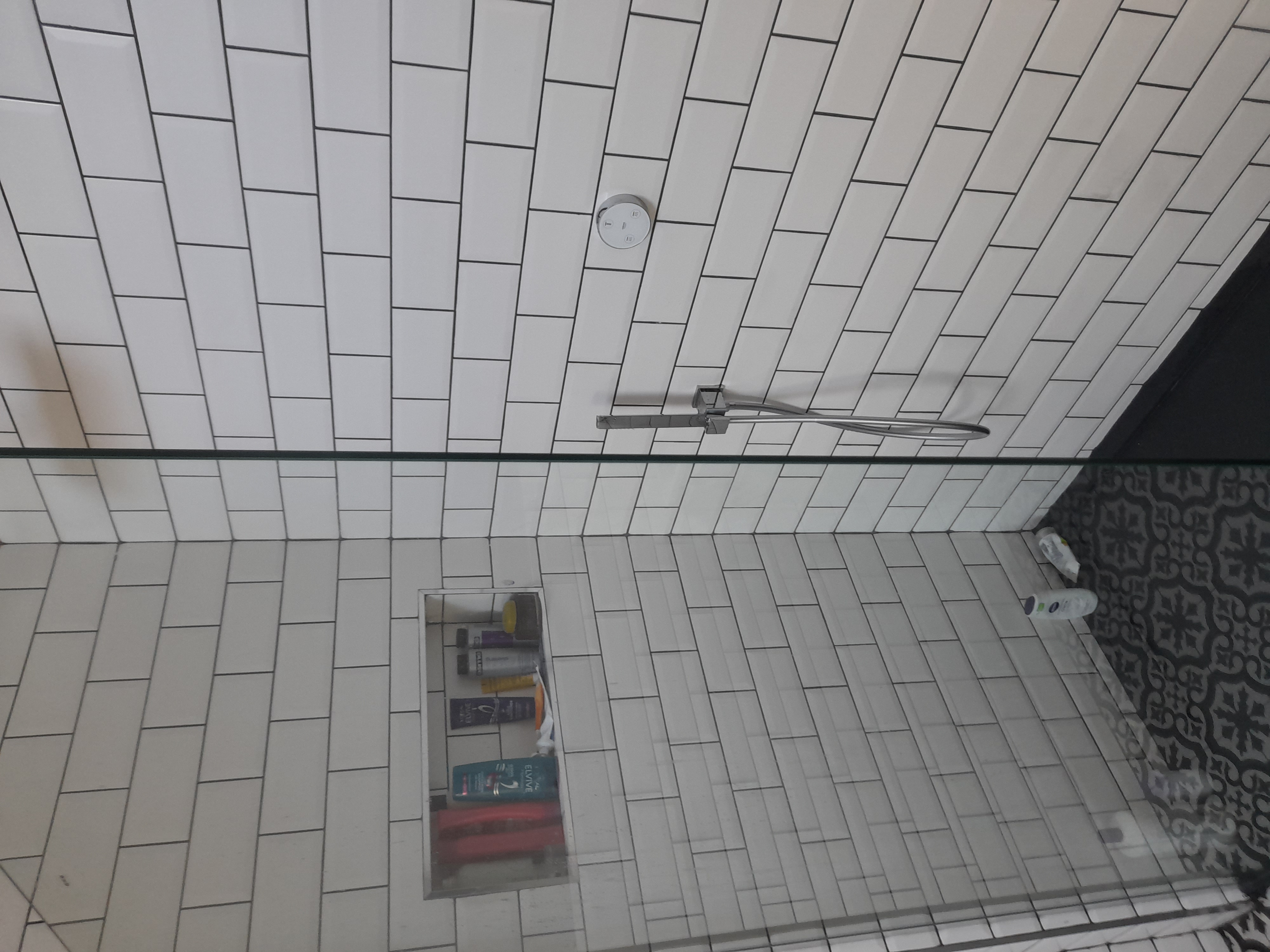 Metro tile shower enclosure